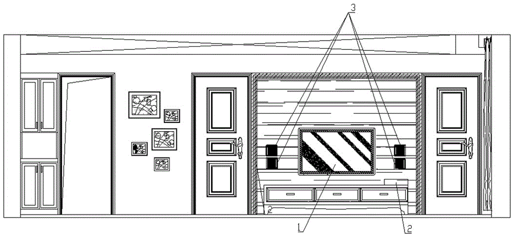 Wall type embedded sound box system, a sound equipment play method and receiver play method