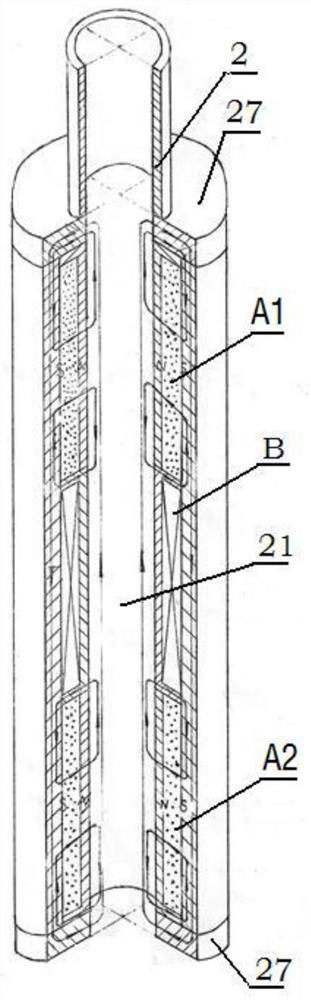 Double-magnetic-explosion projectile launching device