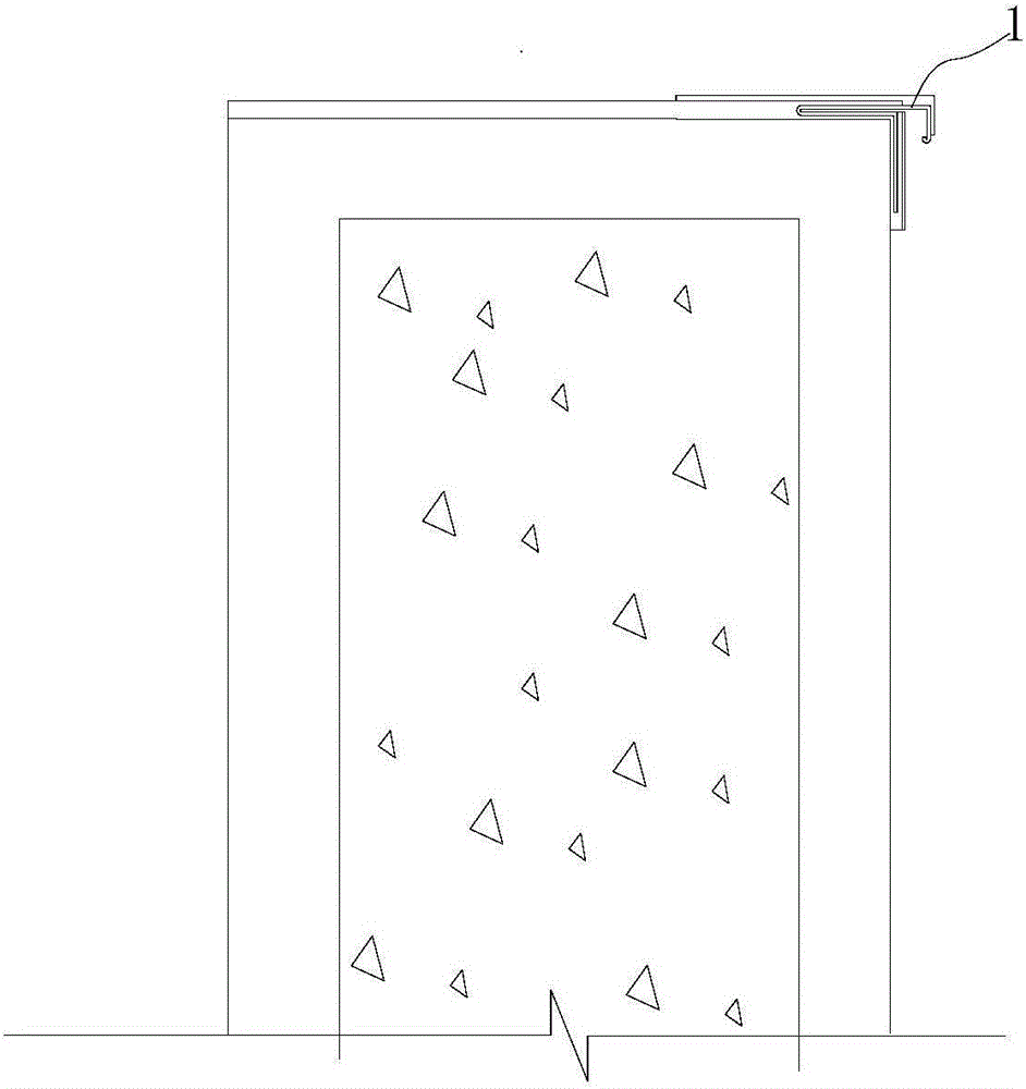 Metal water dripping line for preventing pollution of wall and wall bulging structure