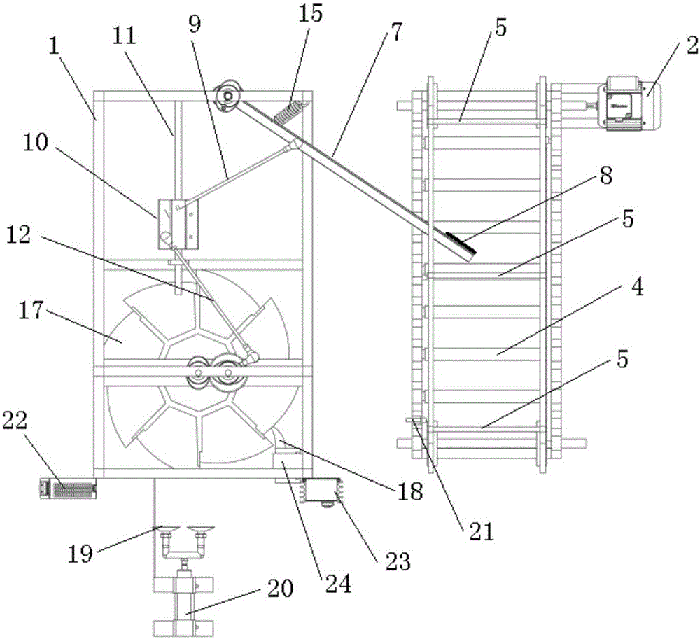 Box selection device capable of measuring width of goods automatically