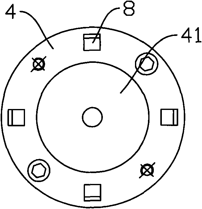 Auxiliary device for riveting end covers with shell of motor