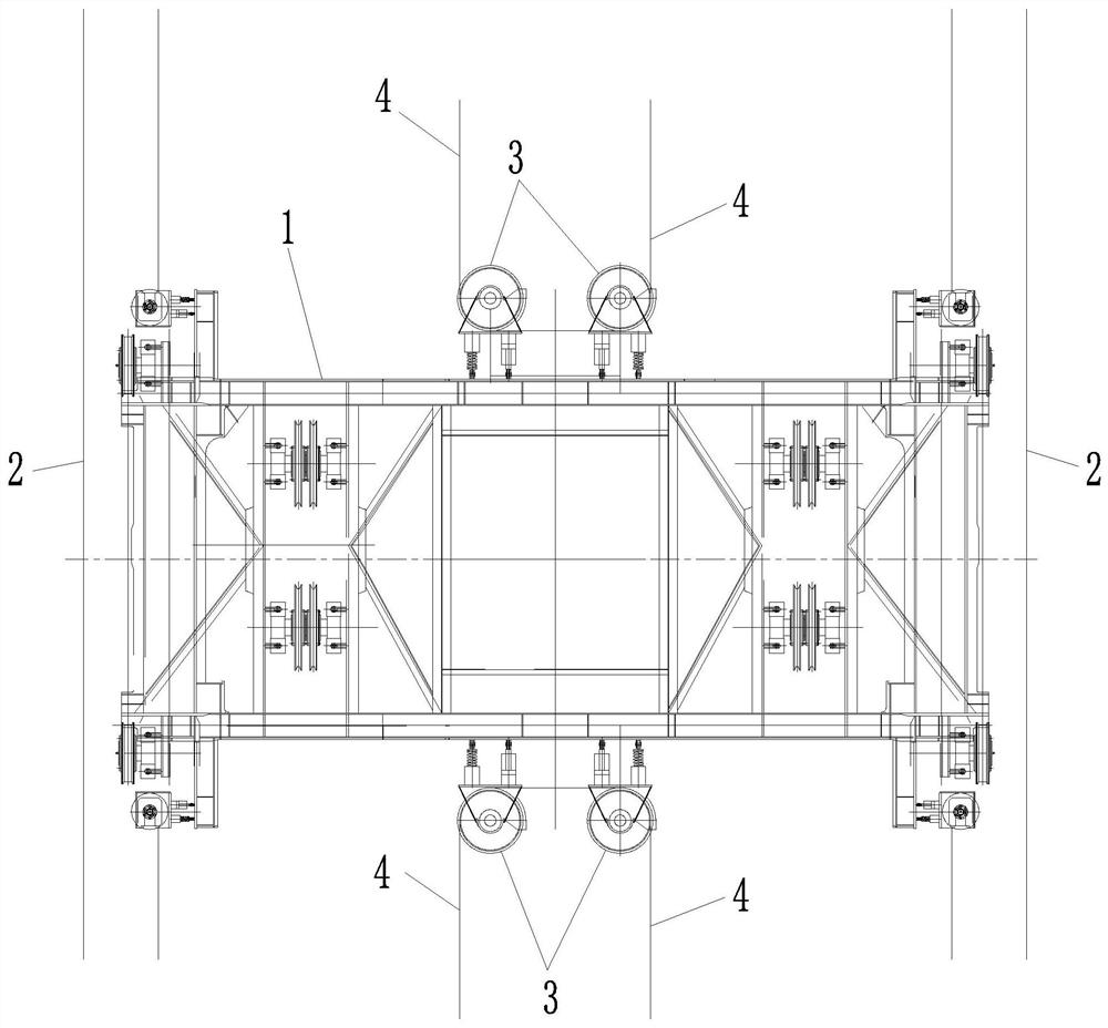 High-speed quay crane trolley traction wheel anti-vibration system