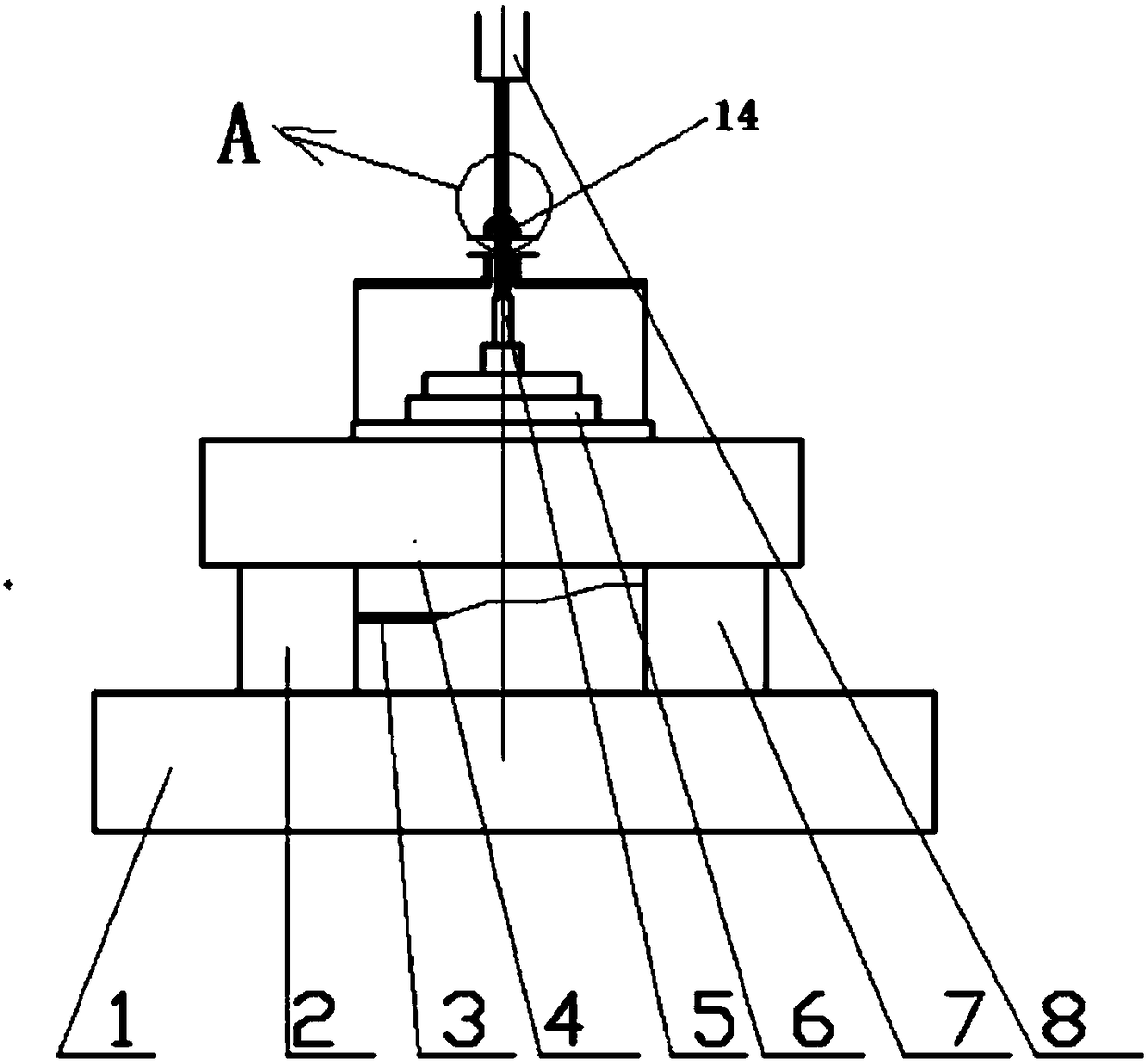 Three-coordinate measuring device for measuring wall thickness of vertex of wave crest of thin-wall special-shaped tube and measuring method of measuring device