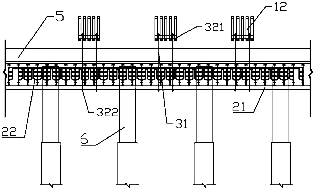 Bridge cast-in-situ box girder anti-hanging support system and construction method thereof