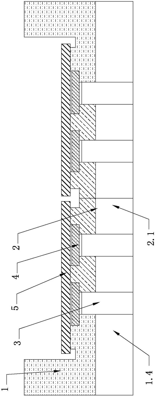 High-temperature zone track of nitrogen atmosphere protection pushed slab kiln