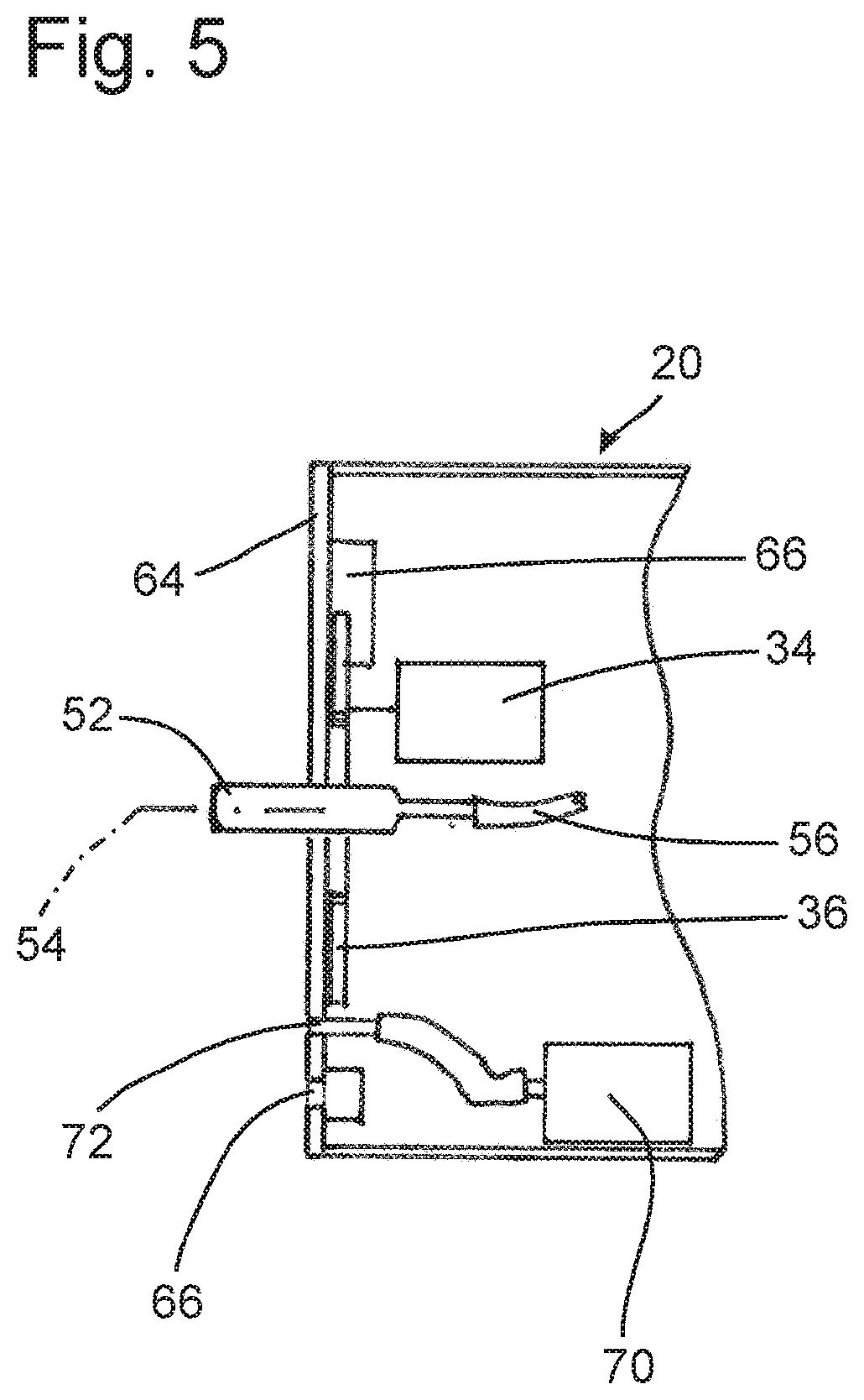 Ink jet printer for the labelling of goods with a write head and a supply tank