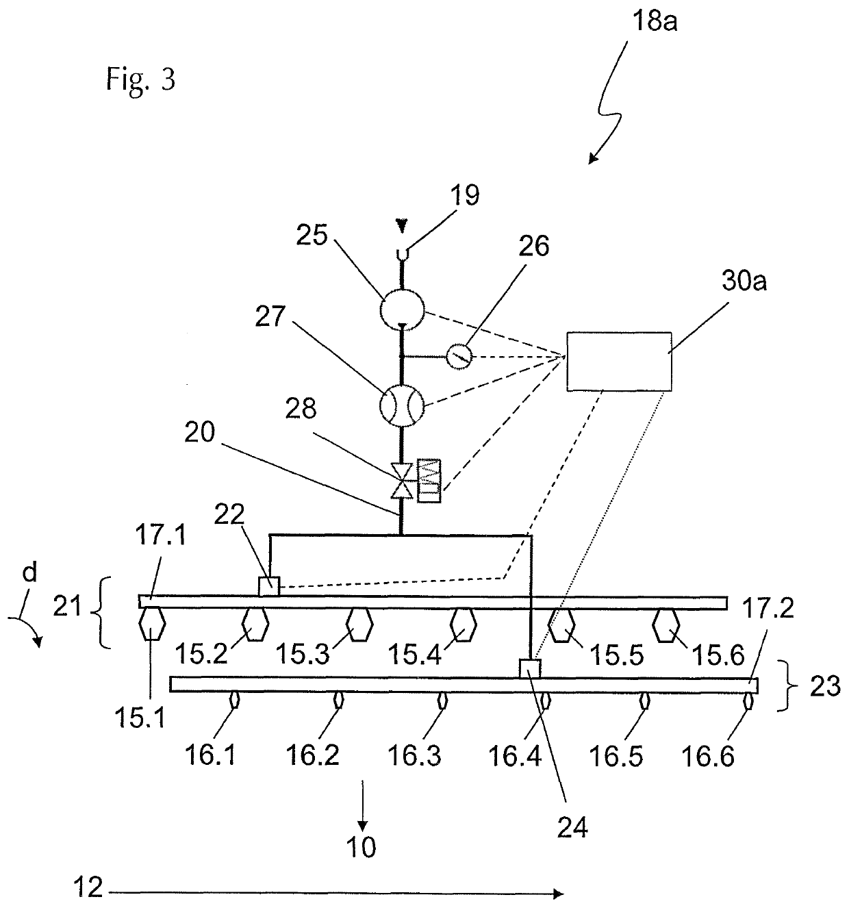 Spraying device for a construction machine for processing the ground, a construction machine with a spraying device and a method for operating a spraying device