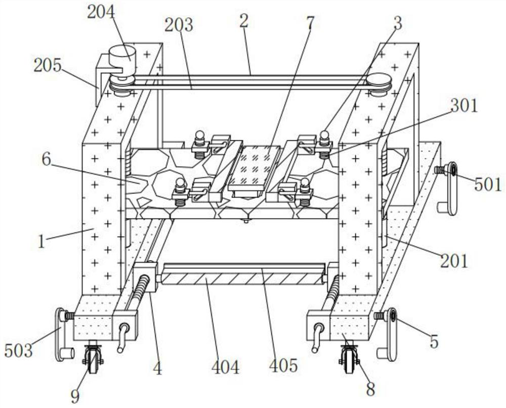 Movable gantry platform structure of ship welding robot