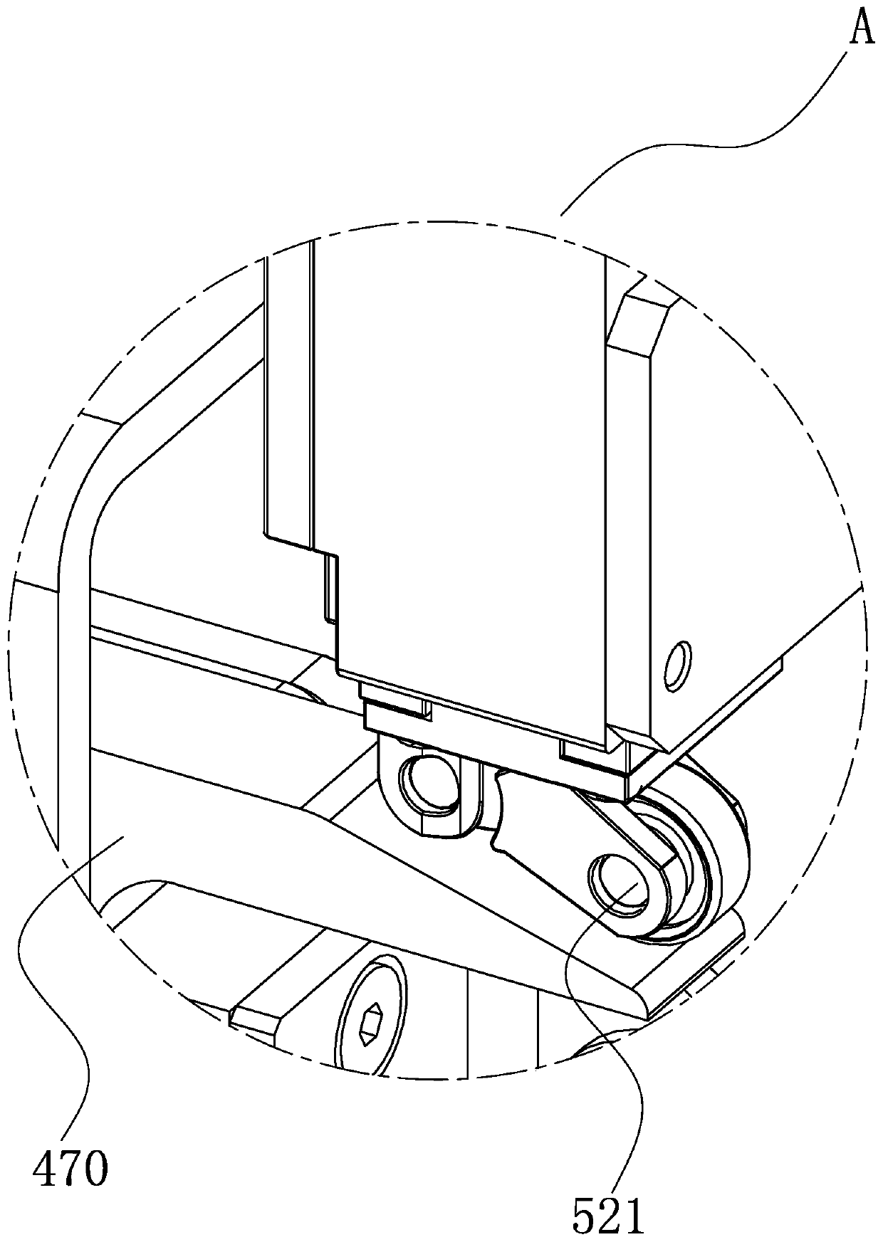 Passive door-locking system for safety door