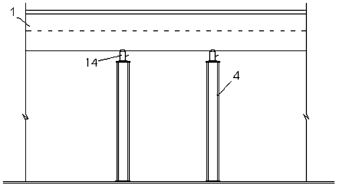 Device and method for decreasing columns and reinforcing girders of reinforced concrete members