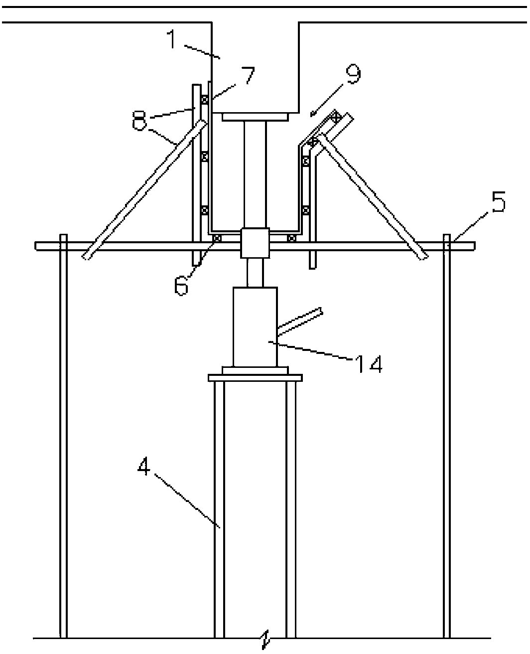 Device and method for decreasing columns and reinforcing girders of reinforced concrete members