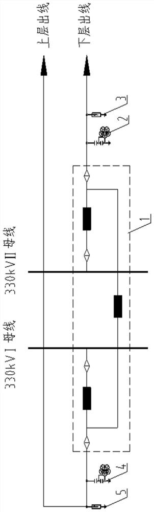 330kVHGIS power distribution unit multi-direction wire outgoing structure and construction method