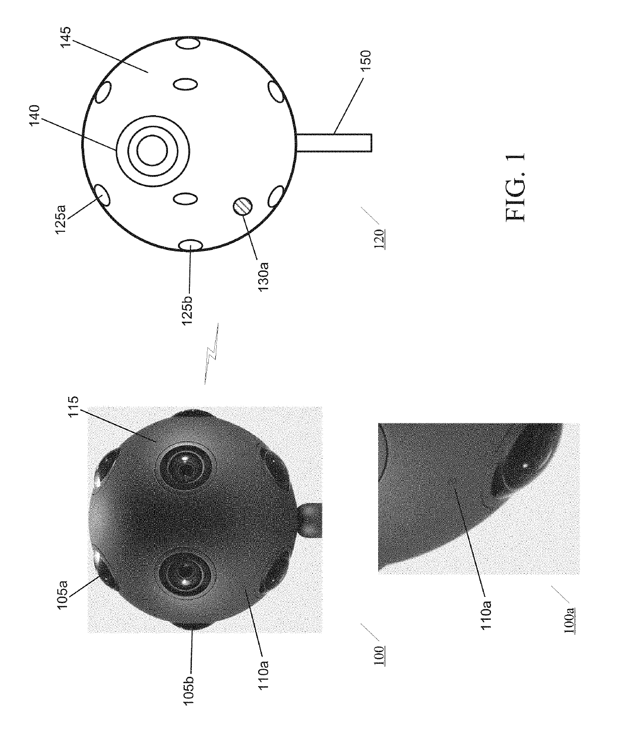 Receiving and displaying sensor data on a substantially spherical surface of a display device