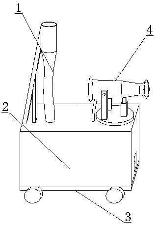 Dust collection device used at explosion site