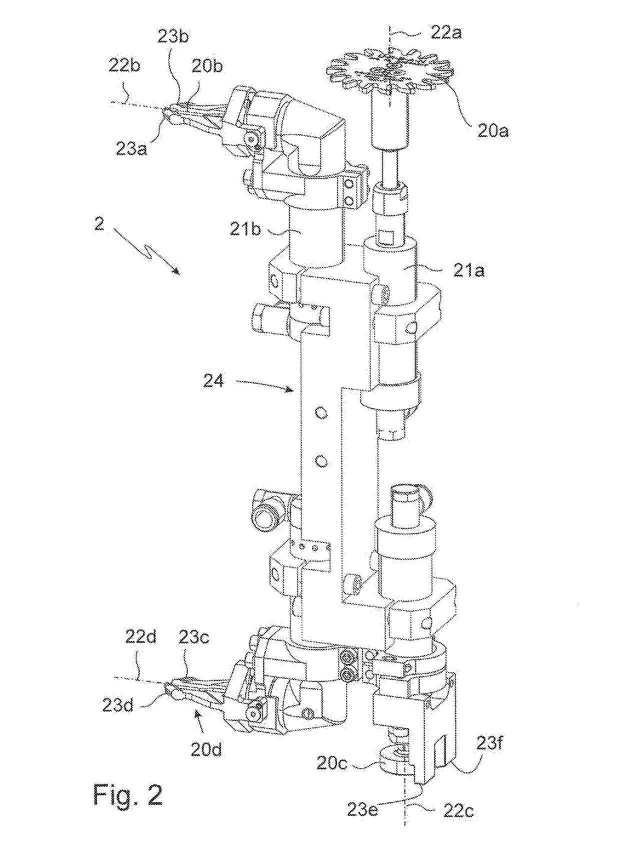 Finishing device