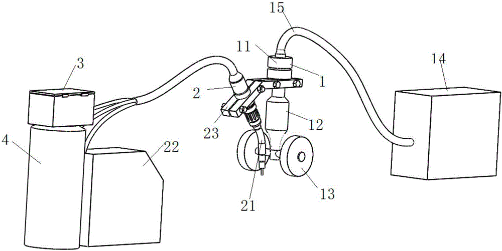 Rolling type ultrasonic arc composite welding device