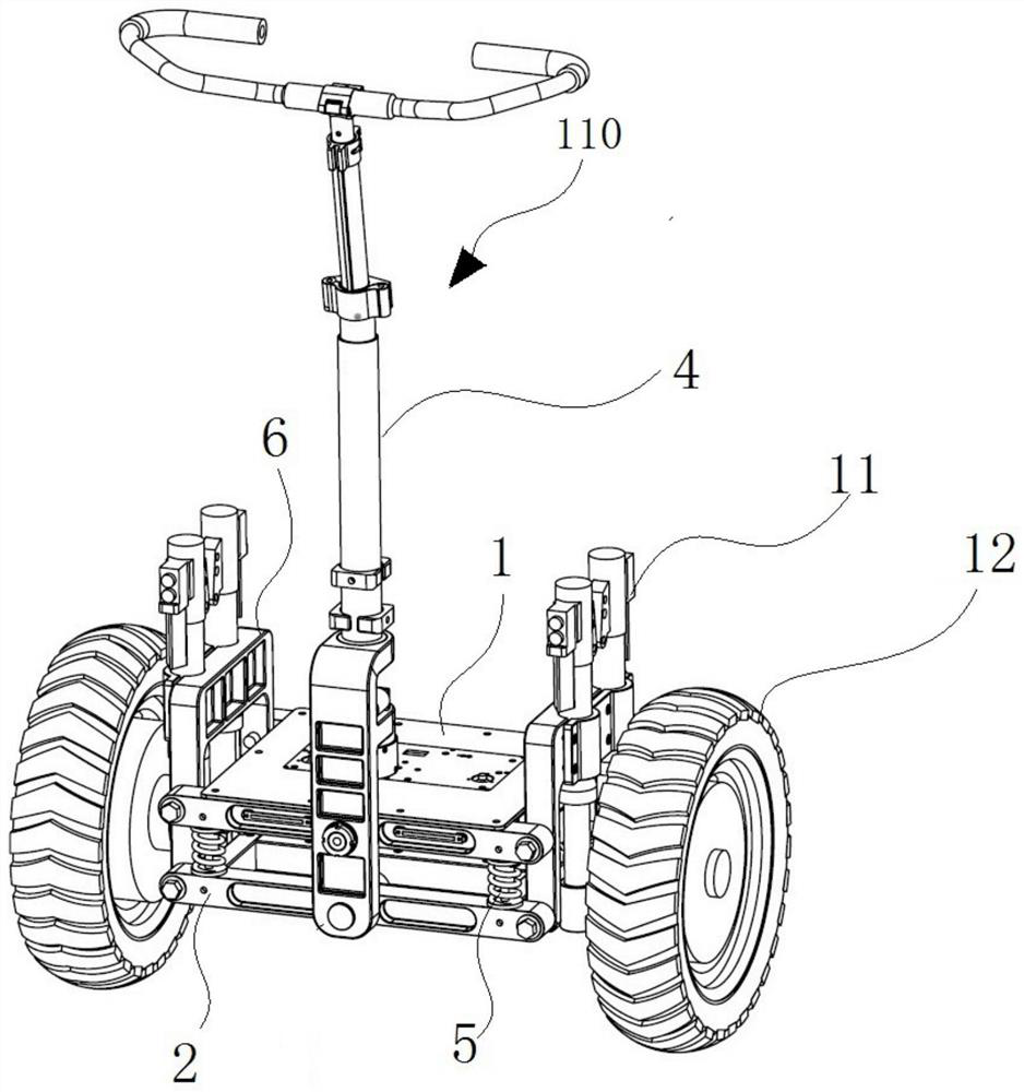 Balance car with deformable frame