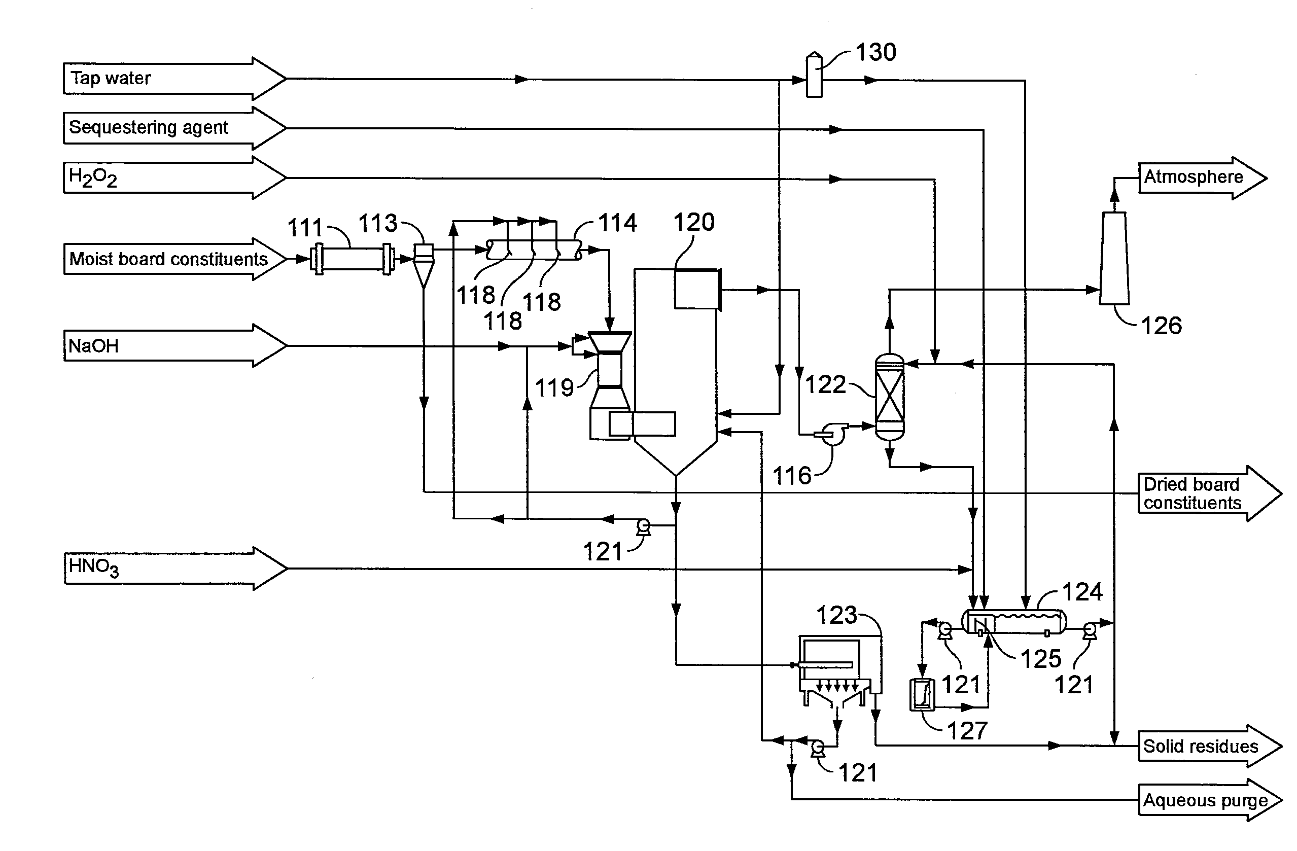 Process for reducing the content of water soluble volatile organic compounds in a gas