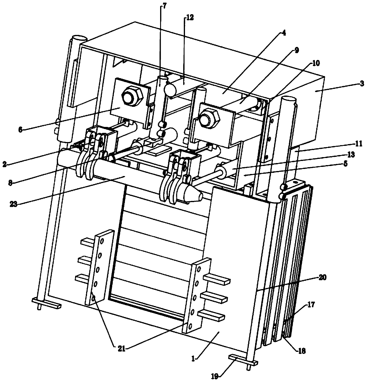 Omni-directional automatic drill rod ascending and descending device for coal mine