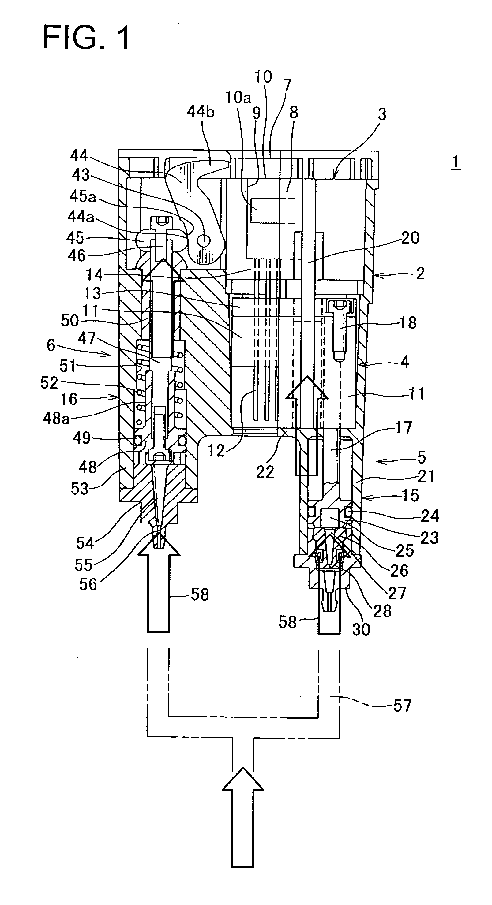 Operation control structure for a continuity test device