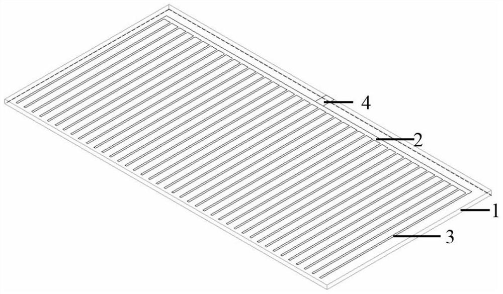 Monopole broadband antenna based on solar cell grid line structure