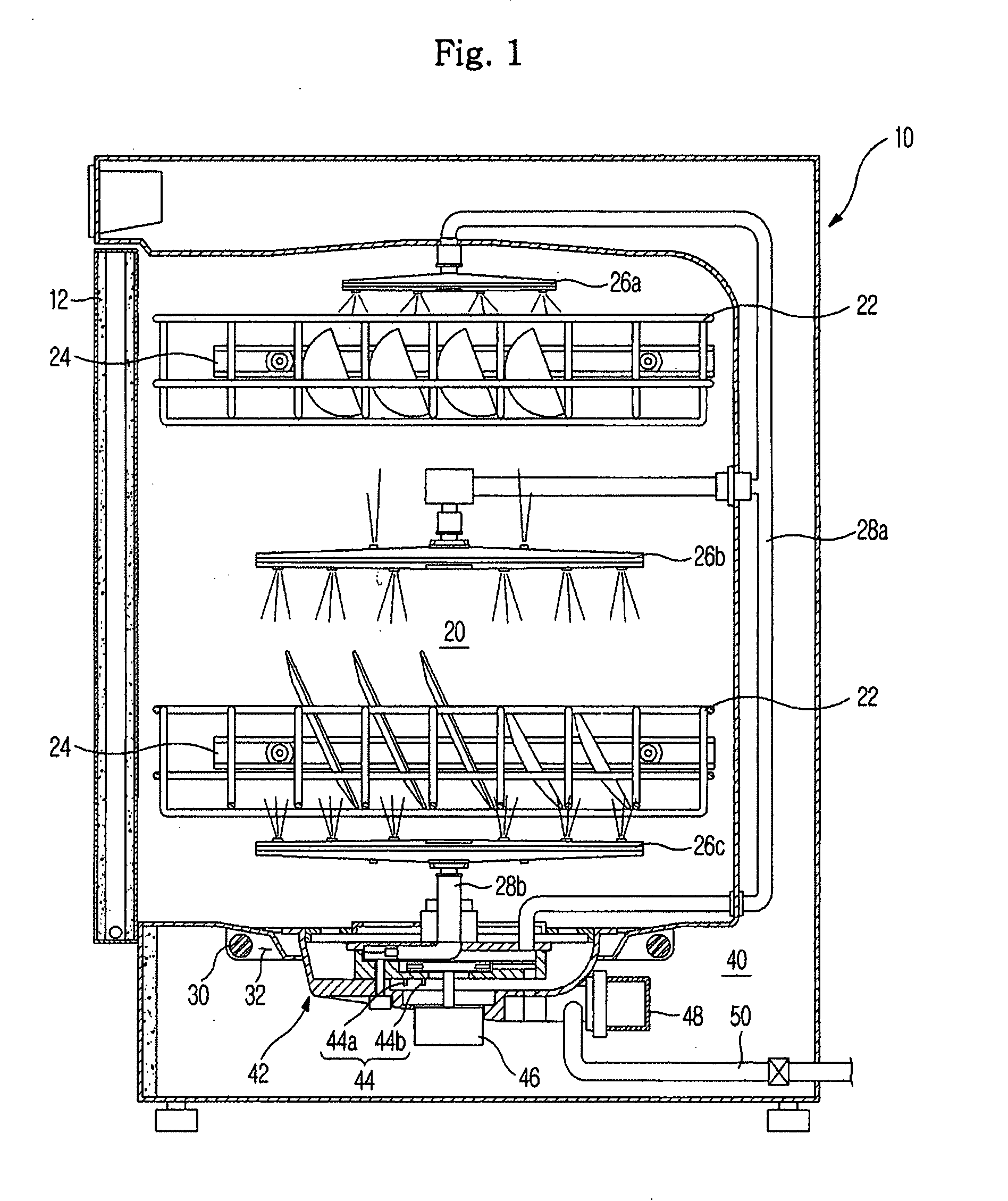 Washing control apparatus and method of dish washing machine