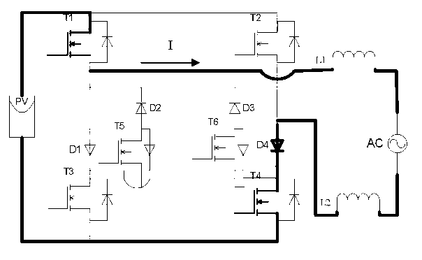 Single-phase photovoltaic grid-connected inverter with low common-mode voltage