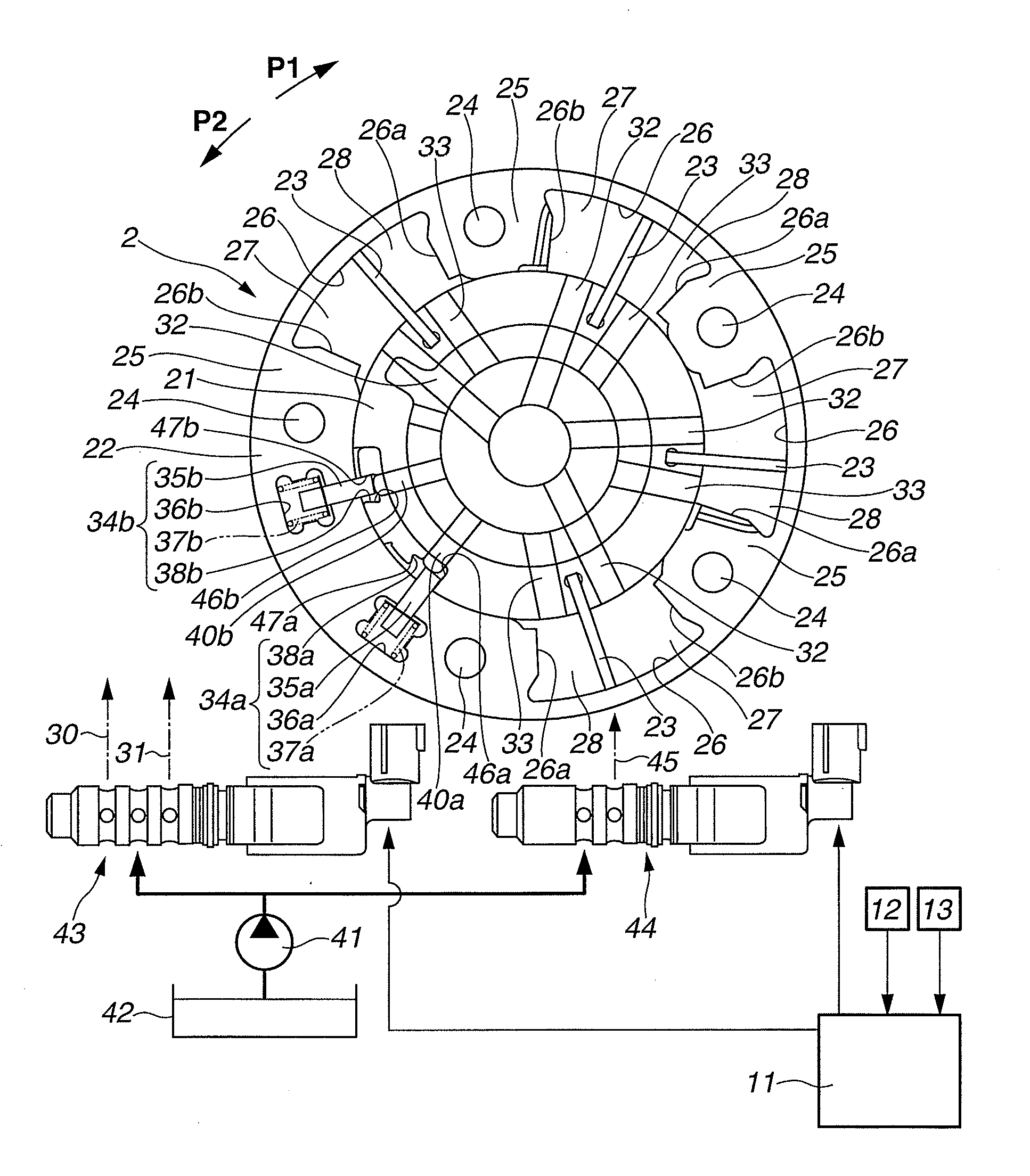 Variable valve timing control device of internal combustion engine