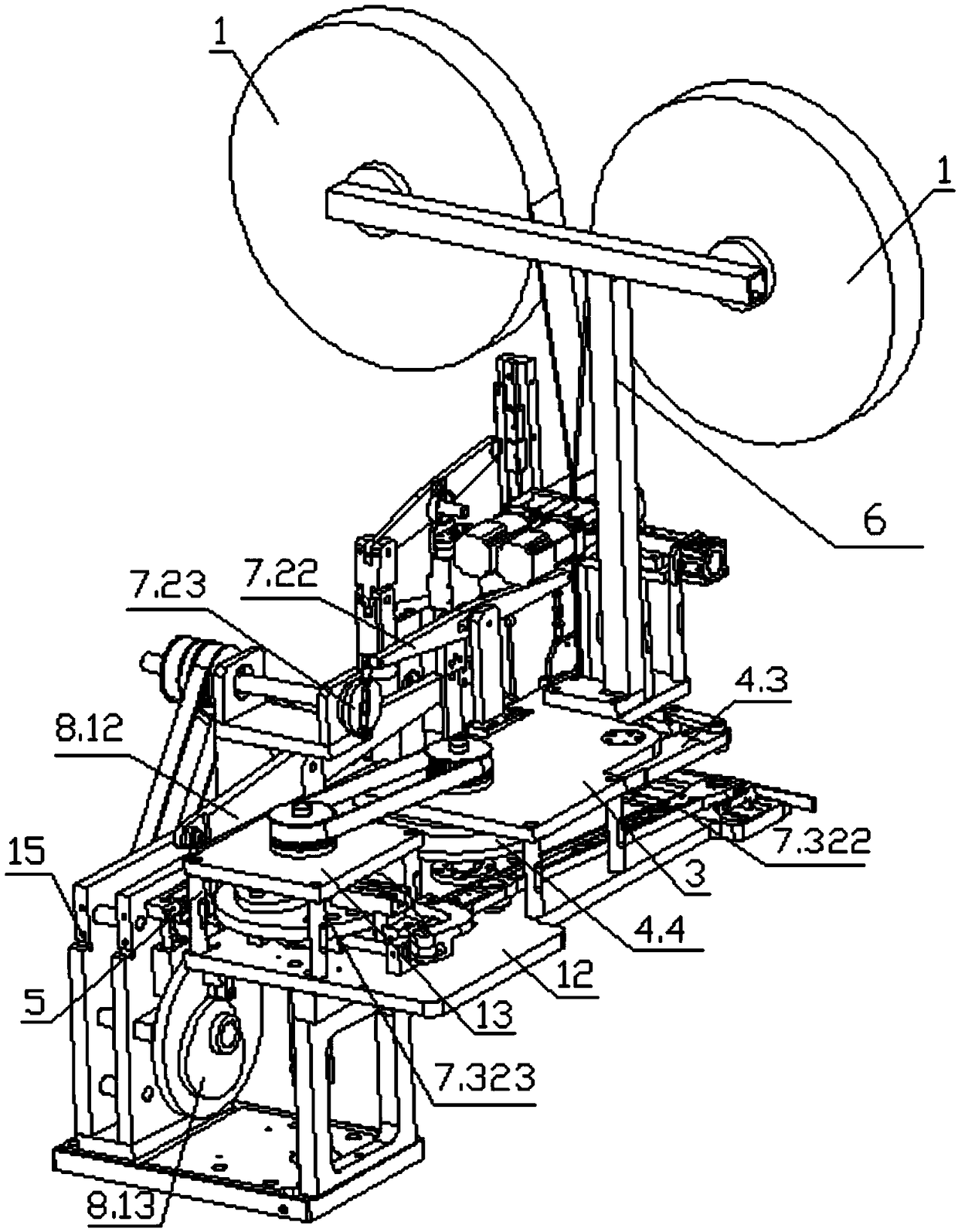 Planting method of square plastic strip disc glass brush