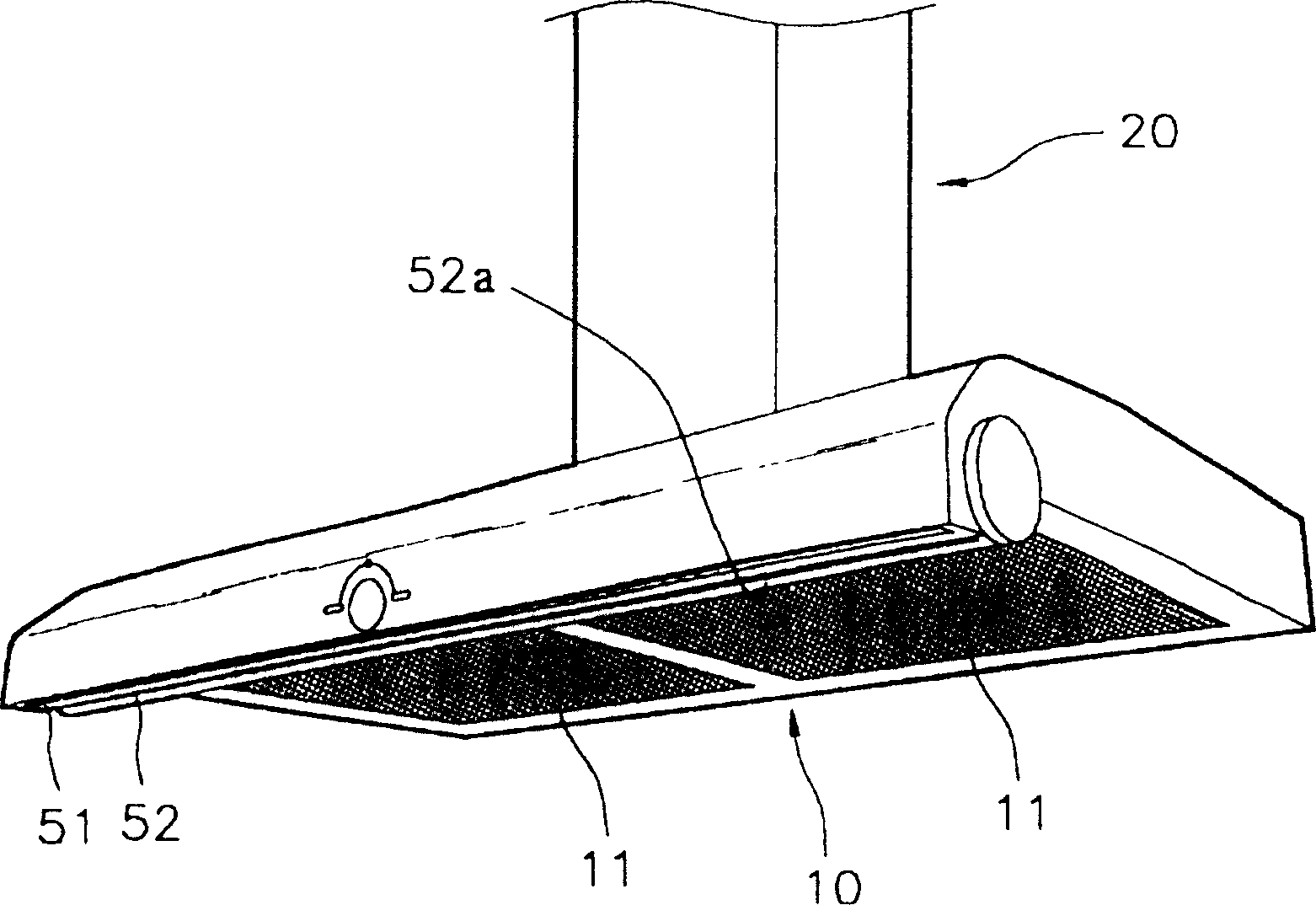 Exhaustor for kitchen