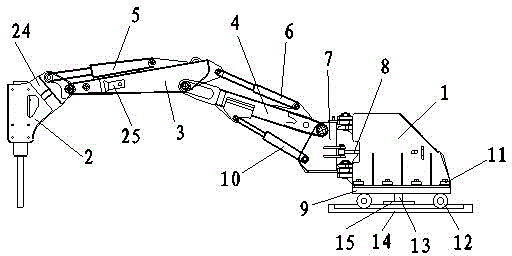 Underground rail type impact robot and installing and using method thereof