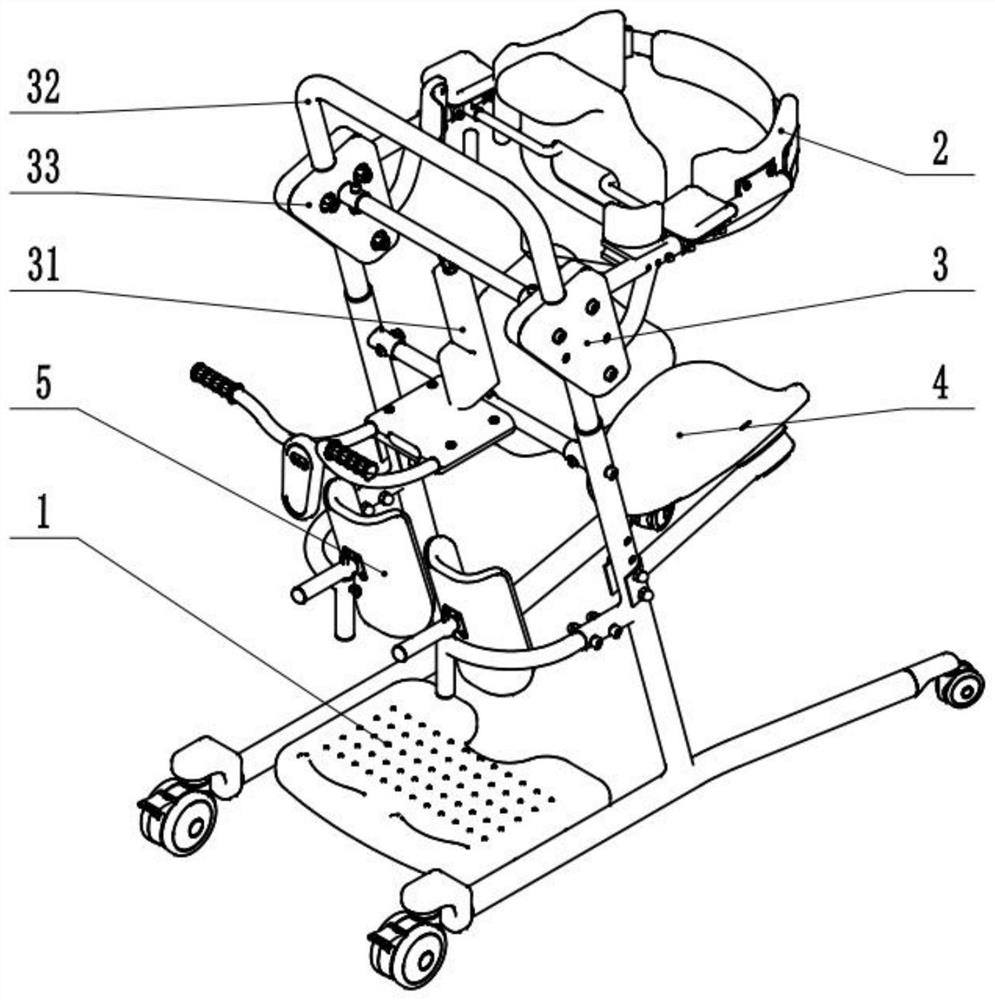 Transfer device capable of slightly changing posture of human body