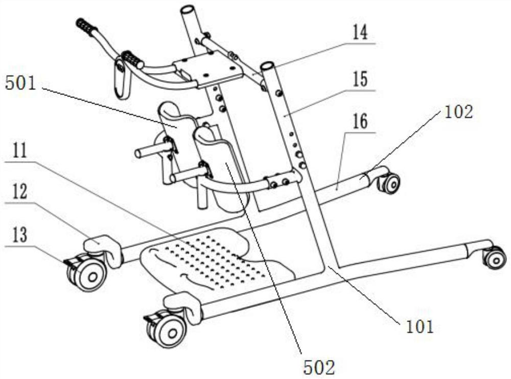 Transfer device capable of slightly changing posture of human body