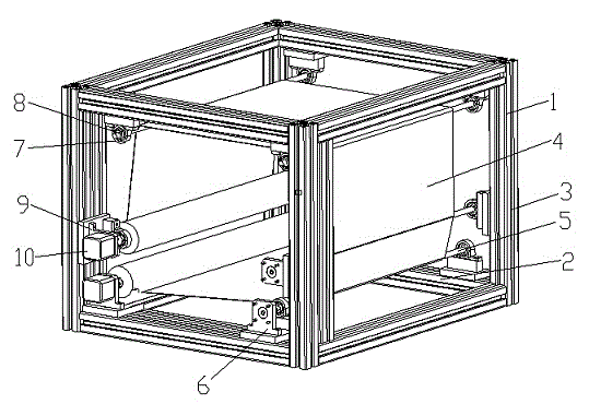 Smoke penetration performance experiment device for fire-fighting lamp