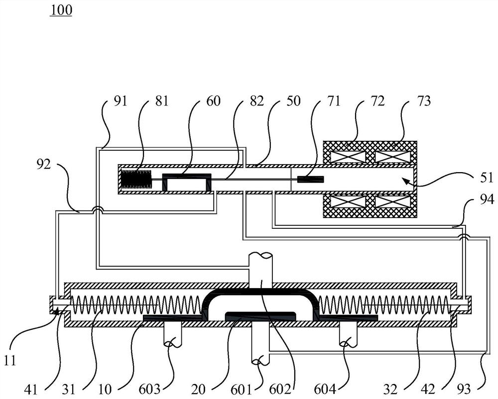 Four-way reversing valve, air conditioning system and control method of four-way reversing valve