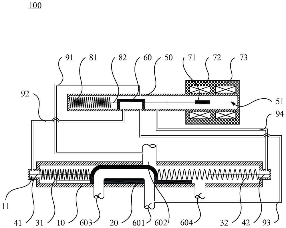 Four-way reversing valve, air conditioning system and control method of four-way reversing valve