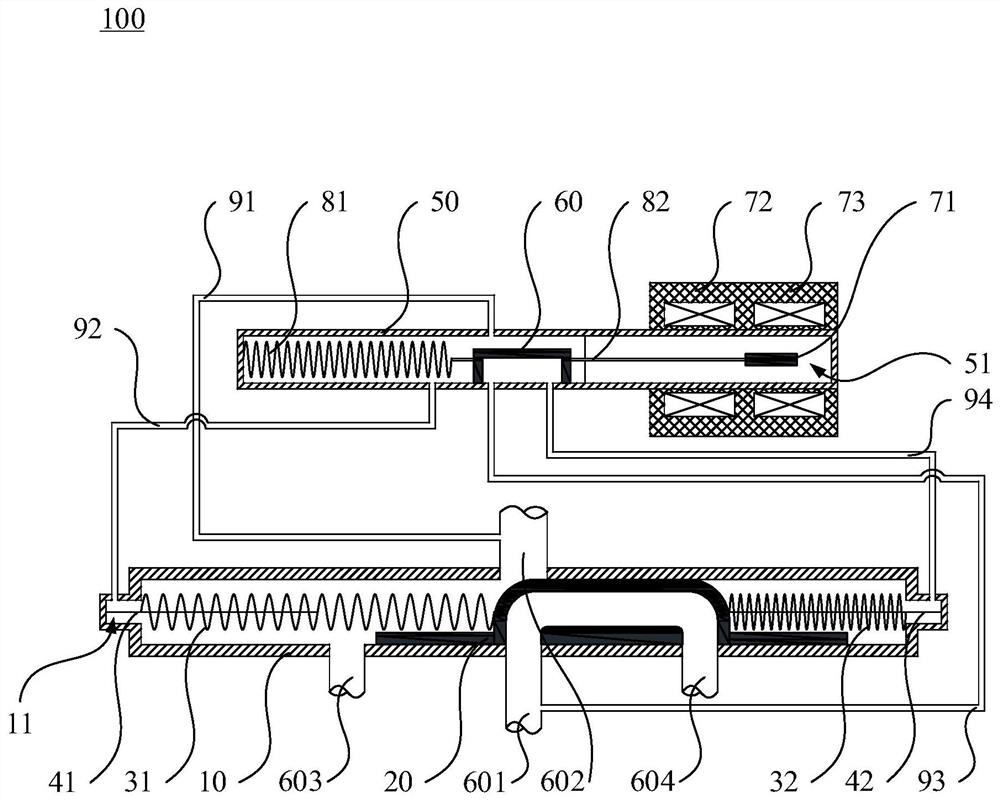 Four-way reversing valve, air conditioning system and control method of four-way reversing valve