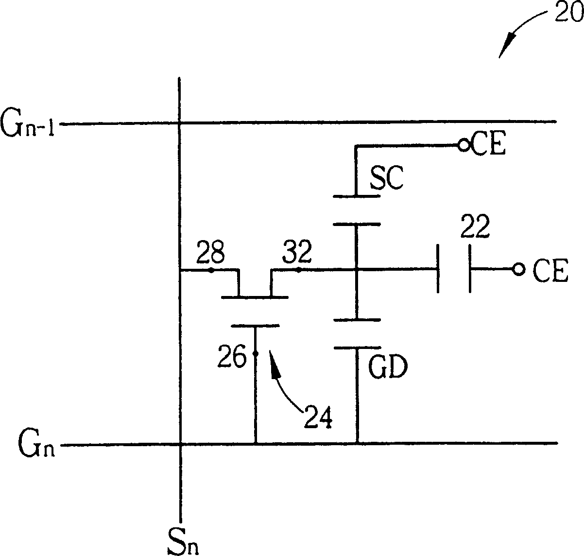 Liquid crystal display with double-film transister pixel structure