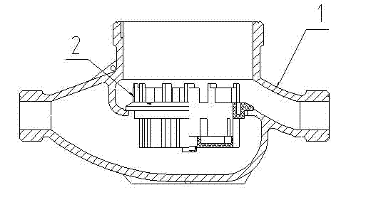 Rotary wing type water meter