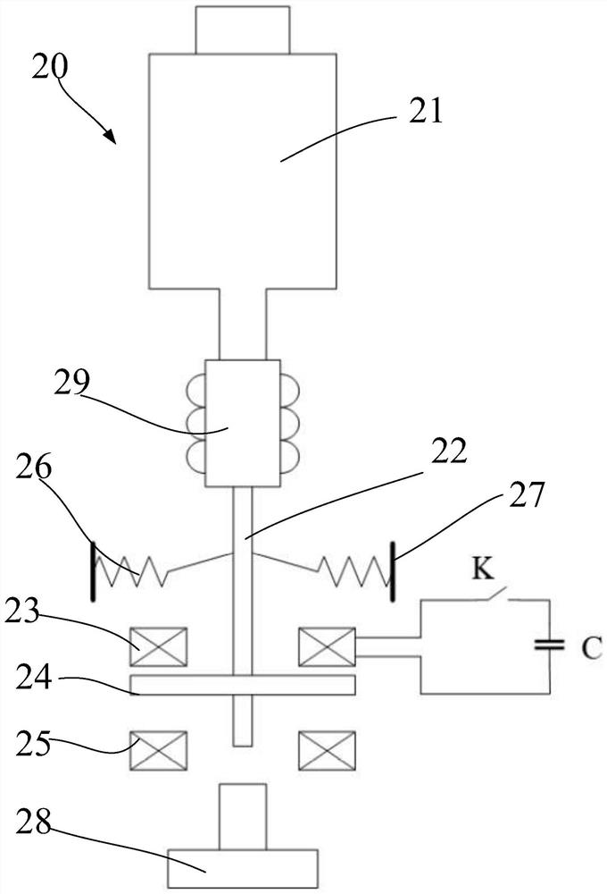 Rapid vacuum circuit breaker and control system thereof