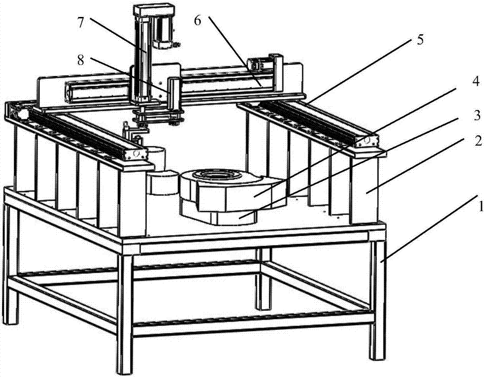 Robot device for polishing casting parts