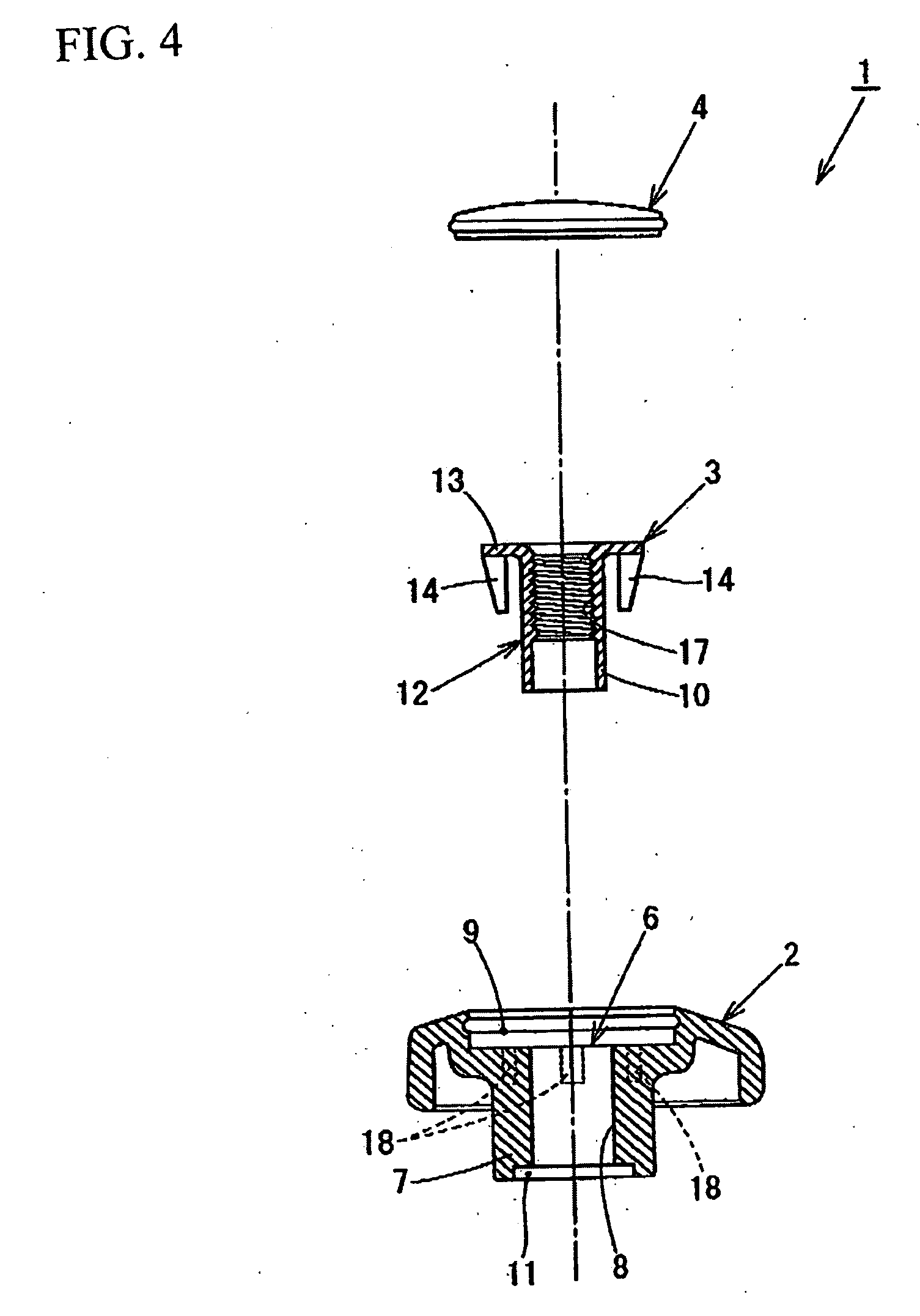 Synthetic resin member having a female screw