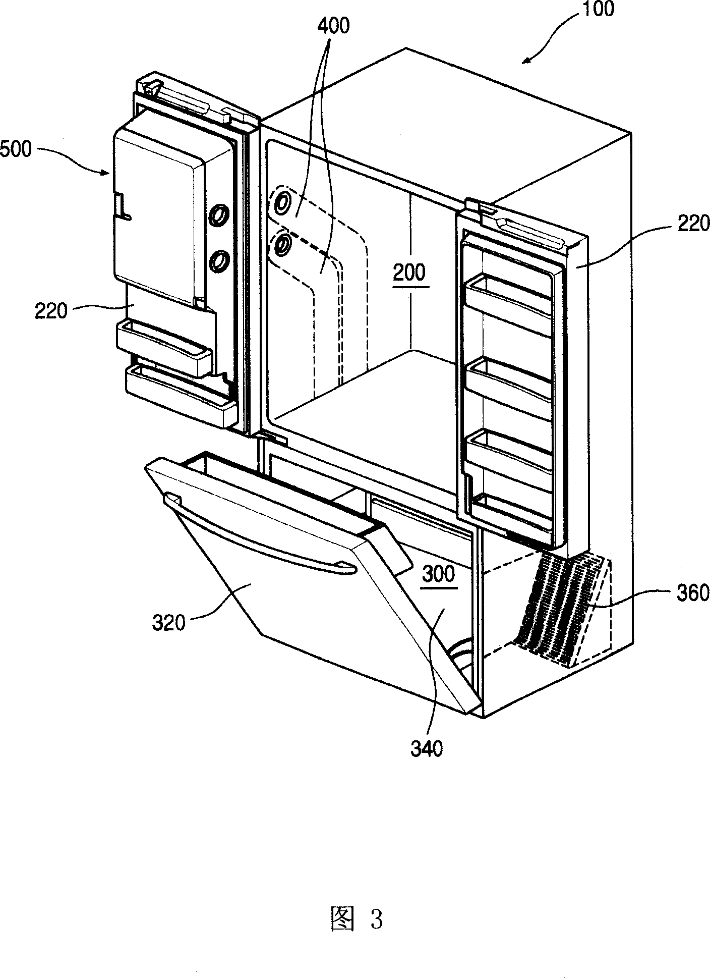 Structure for setting ice-maker connector of refrigerator