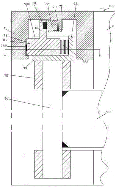 Power distribution cabinet device with power-on indicating function