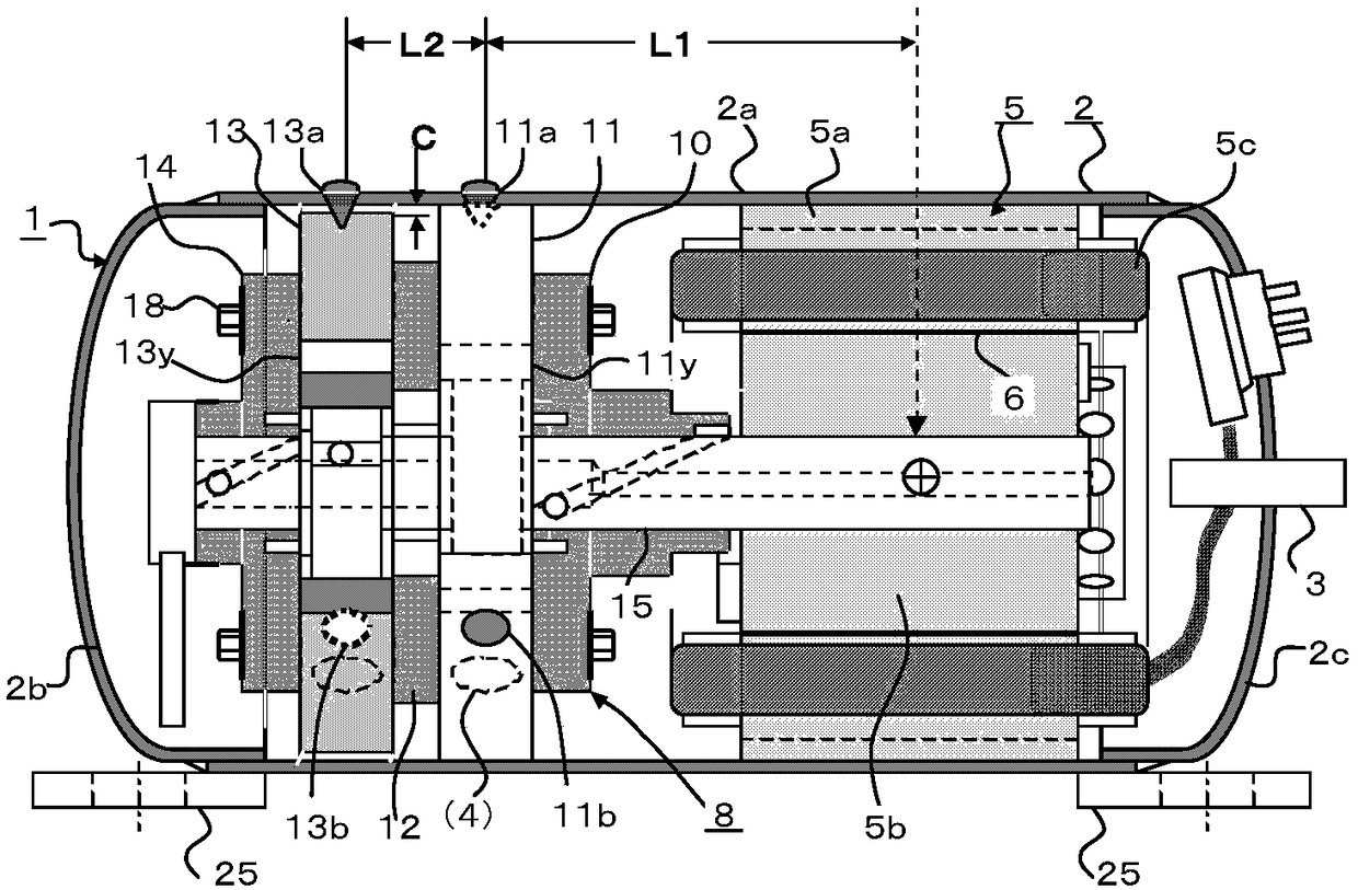 Multi-cylinder rotary compressor