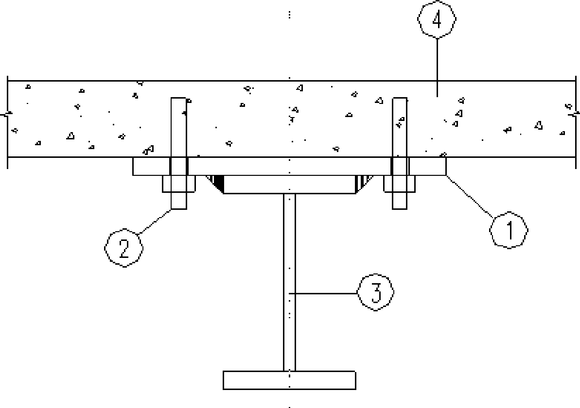 Method for the combination of a post-increasing steel beam and a concrete slab