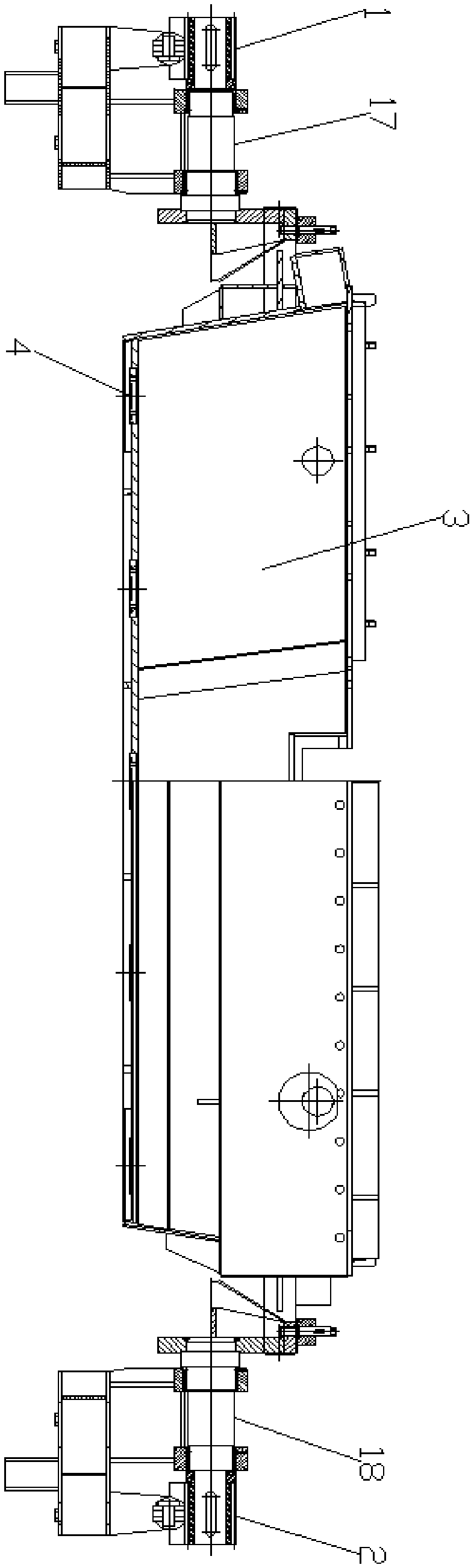 Double-shaft driving tundish tipping device