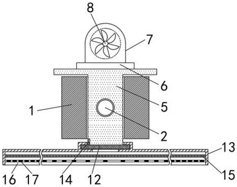 Drying device for anti-corrosion thermal insulation coating