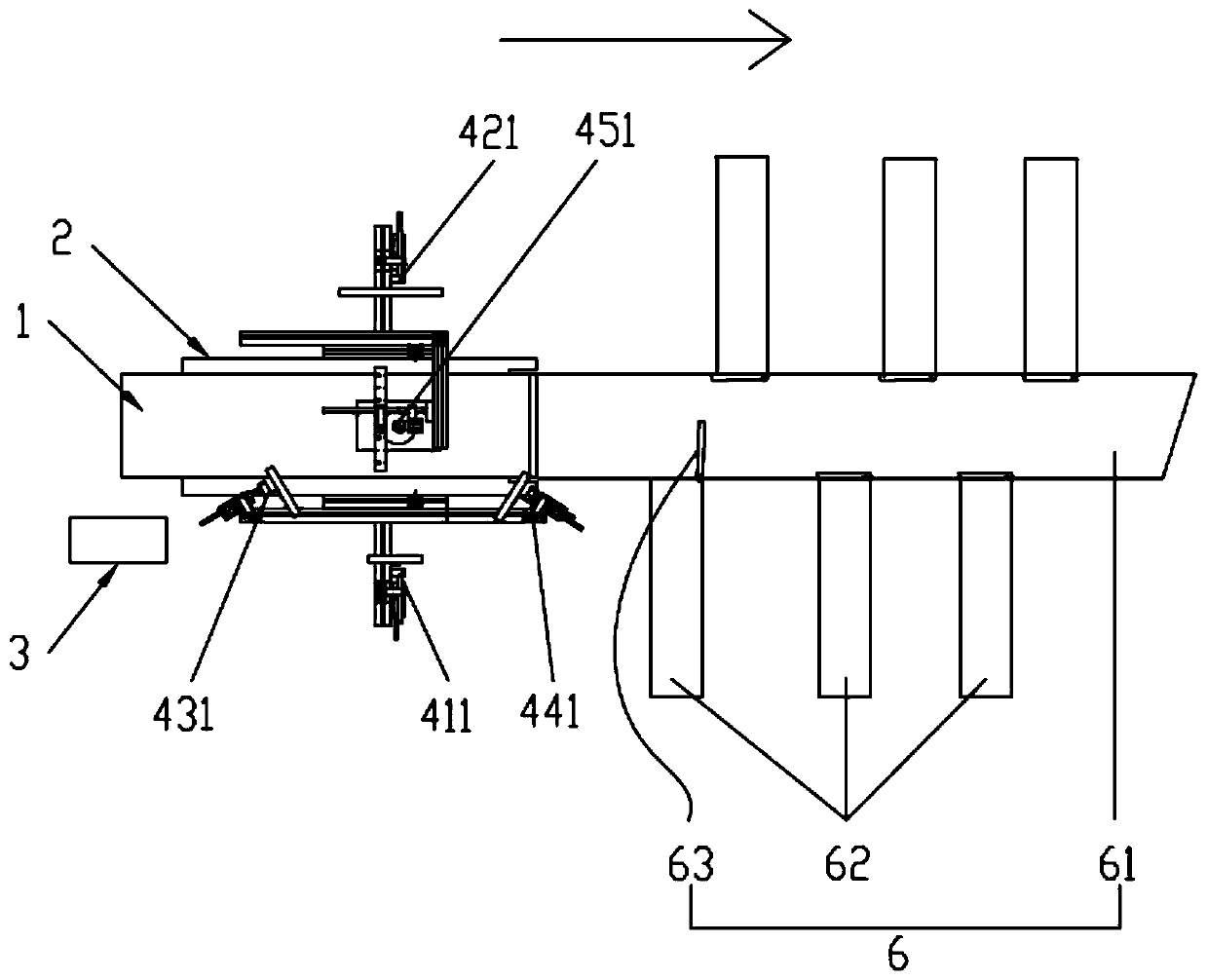 Sorting device for classifying bags