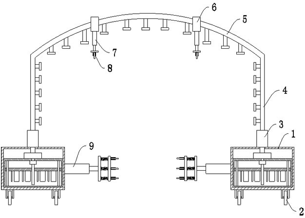 Water vapor generating system for maintenance of prefabricated box girder